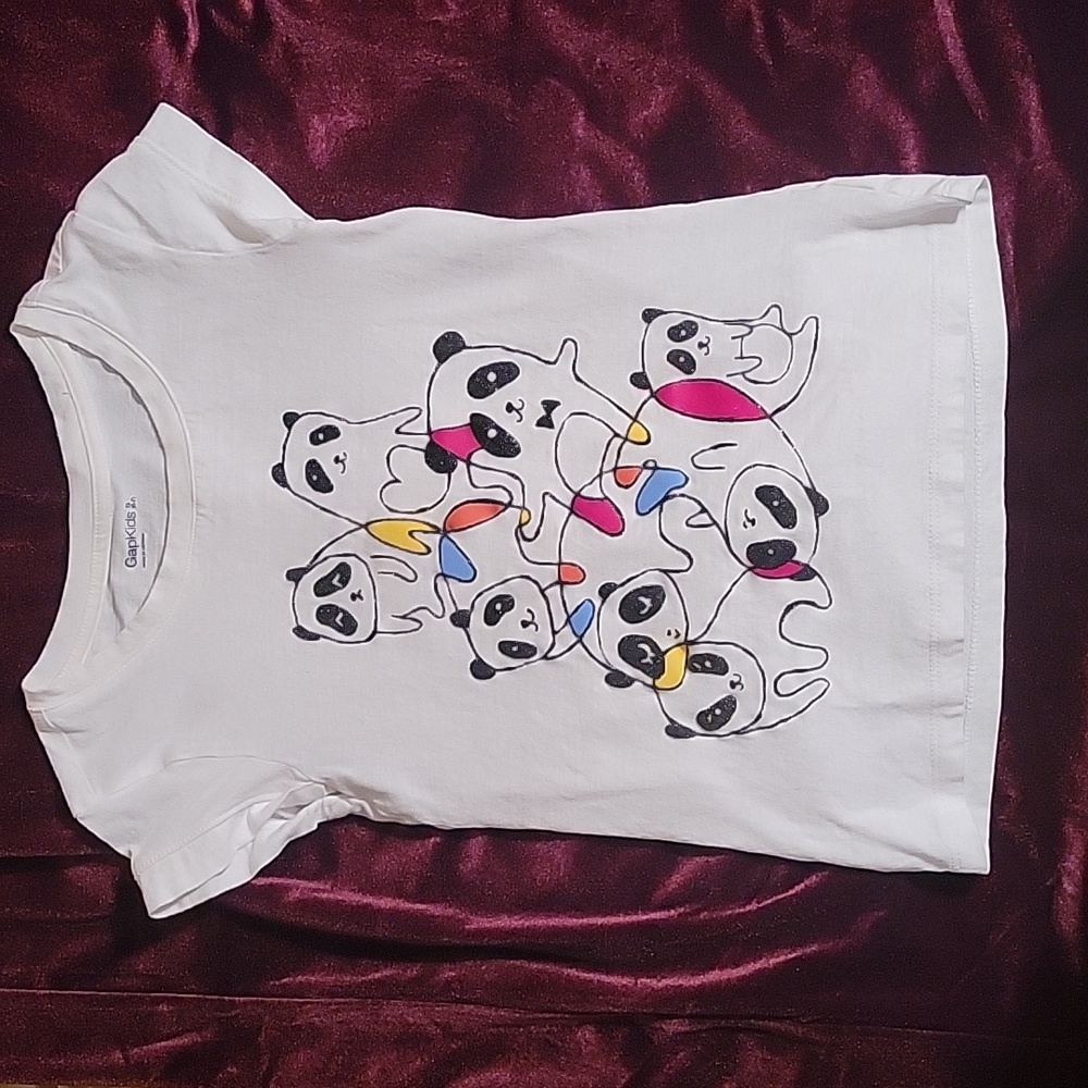 Gap Kids Girls Panda Tee Size S (6-7)